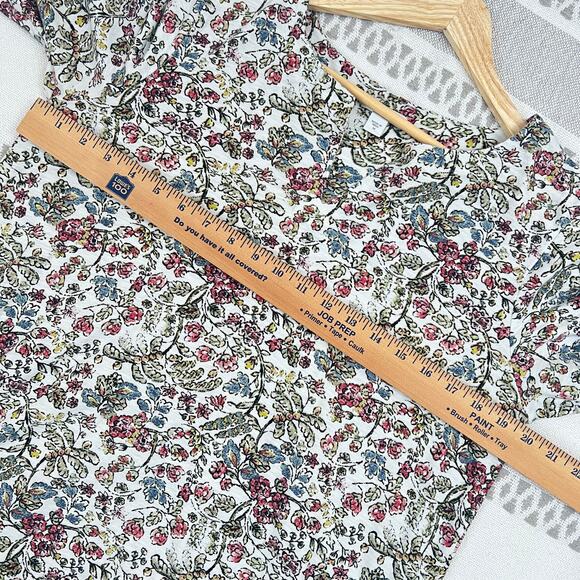J. Jill Wearever Blouse Top Tunic Floral Paisley Print High Low Hem Womens M - Picture 5 of 11